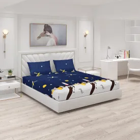 120 GSM  Polyester Double Bed Bedsheet with 2 Pillow Covers