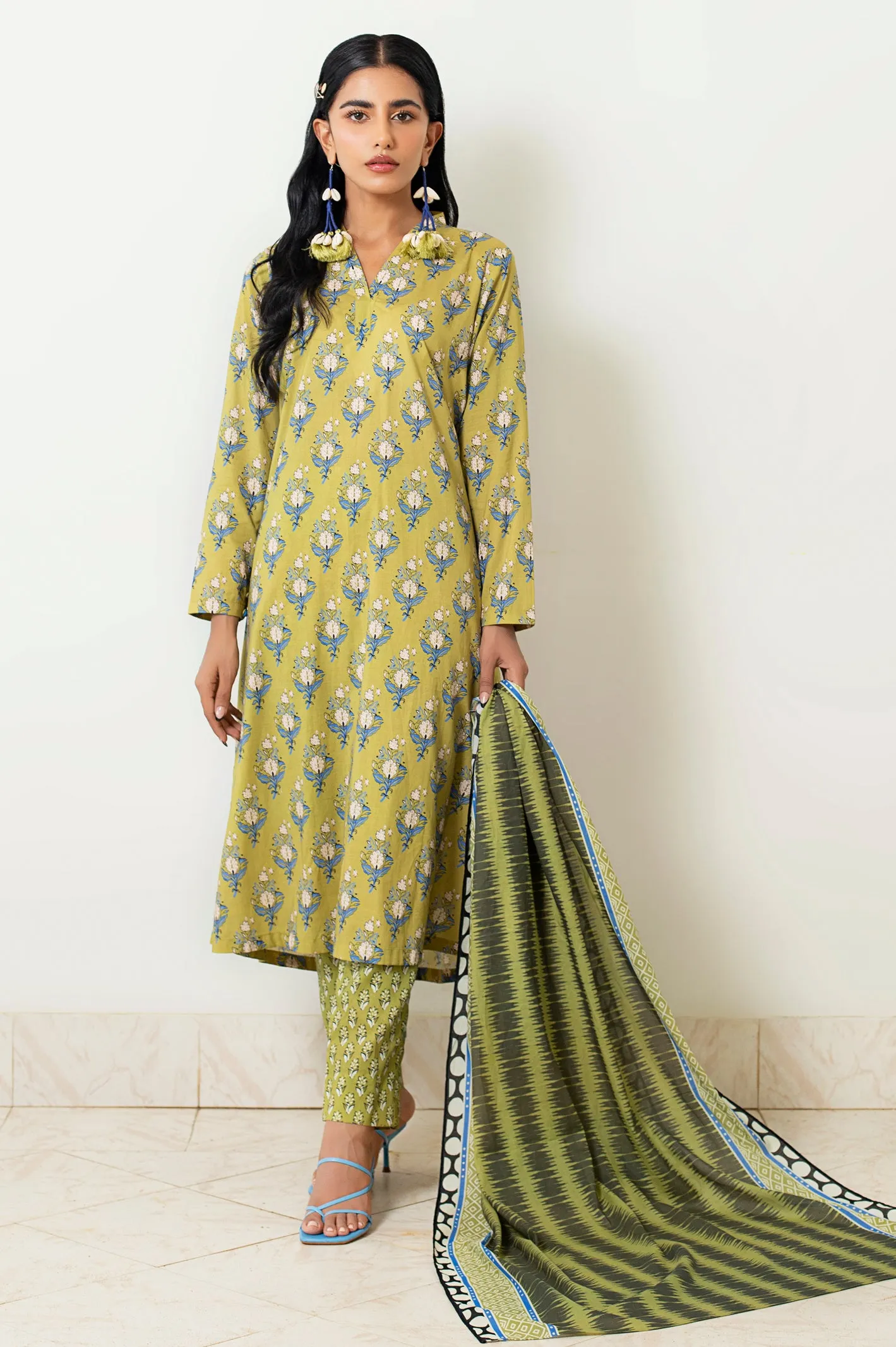 2PC Unstitched Printed