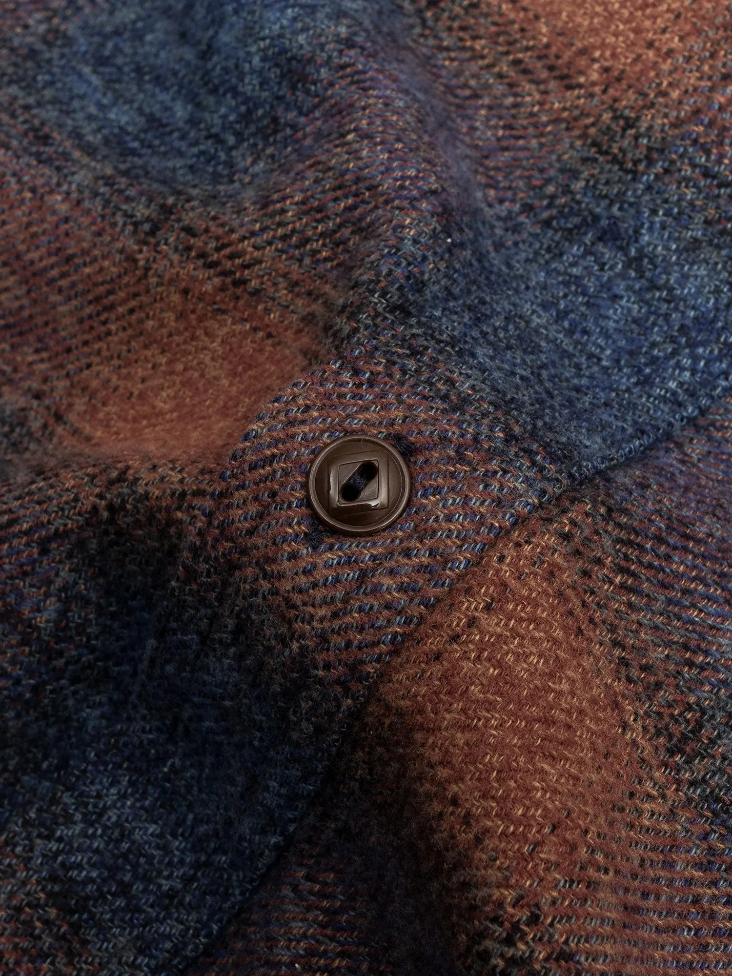 750WS Heavy Flannel Shirt in Navy