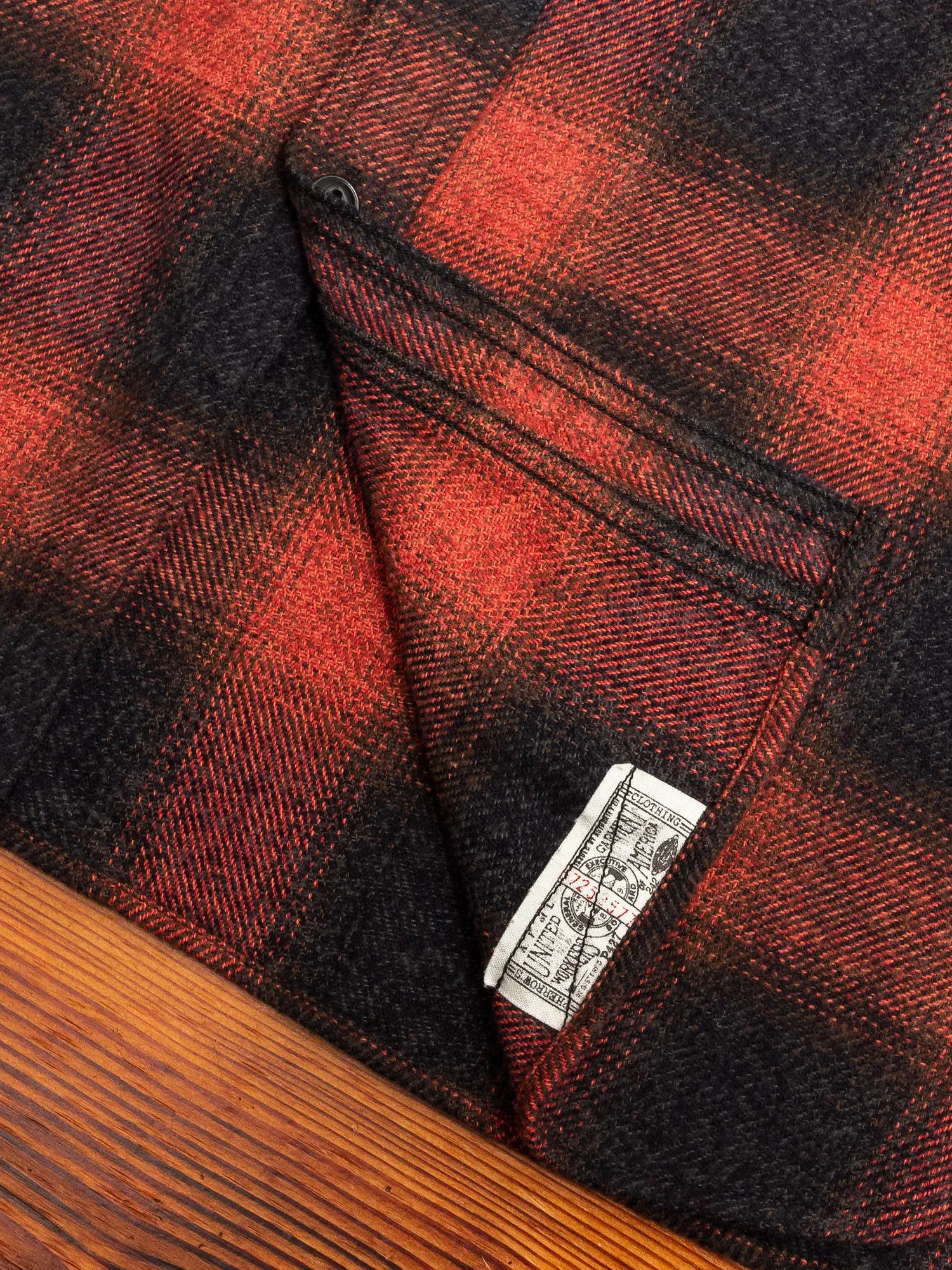 750WS Heavy Flannel Shirt in Red