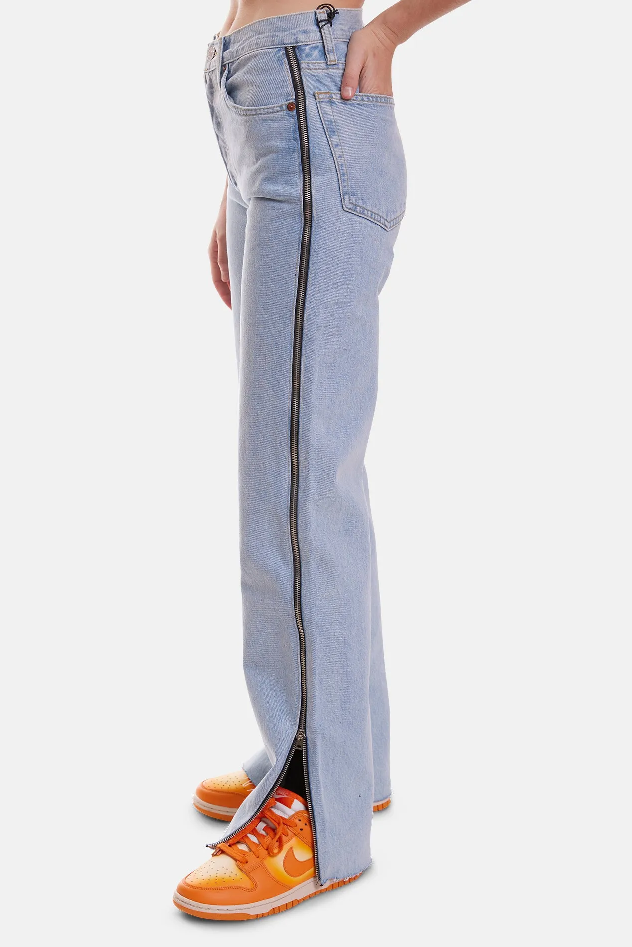 90s High Rise Loose Zip Jean NAF