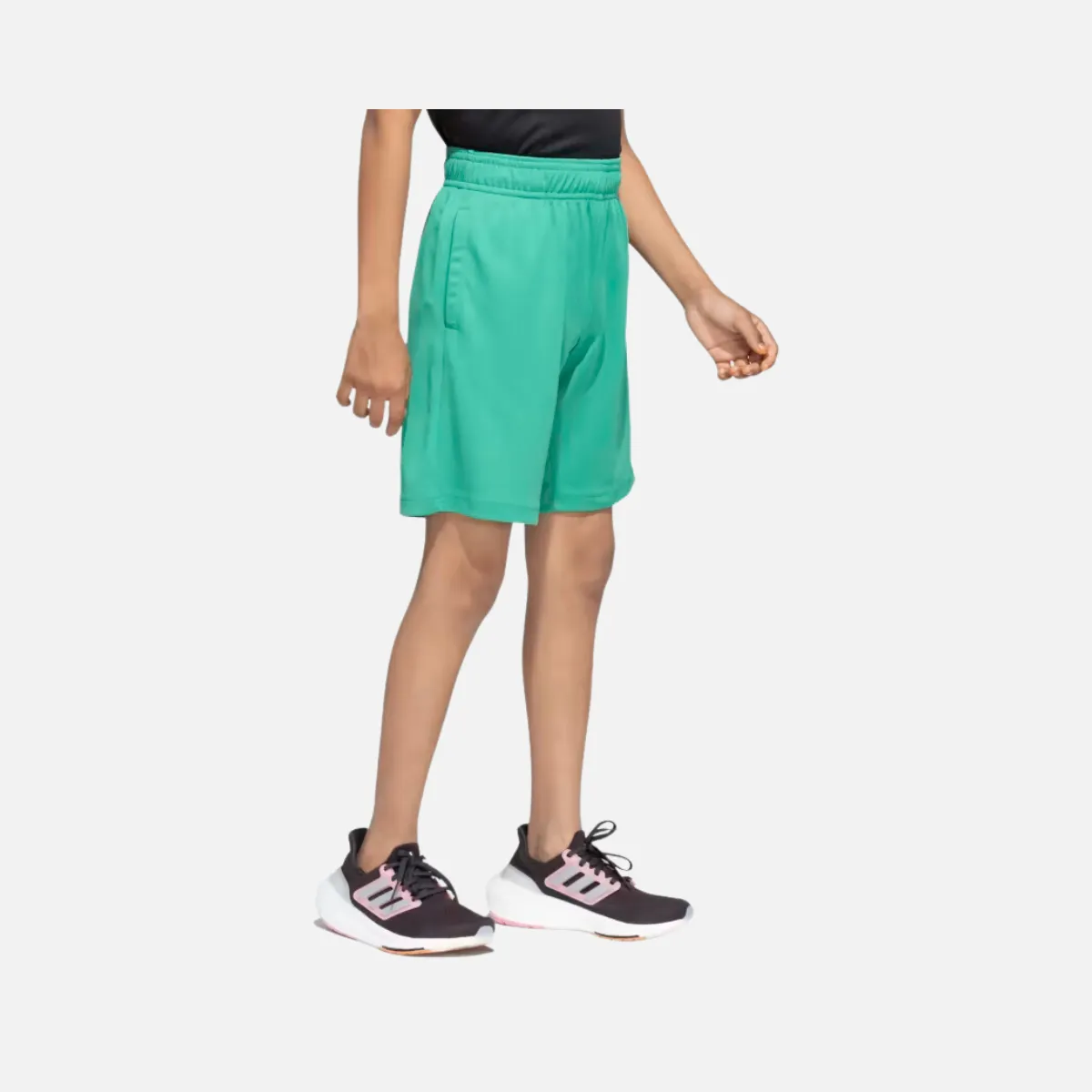 Adidas Logo Kids Boys Shorts (7-16 Year) -Court Green