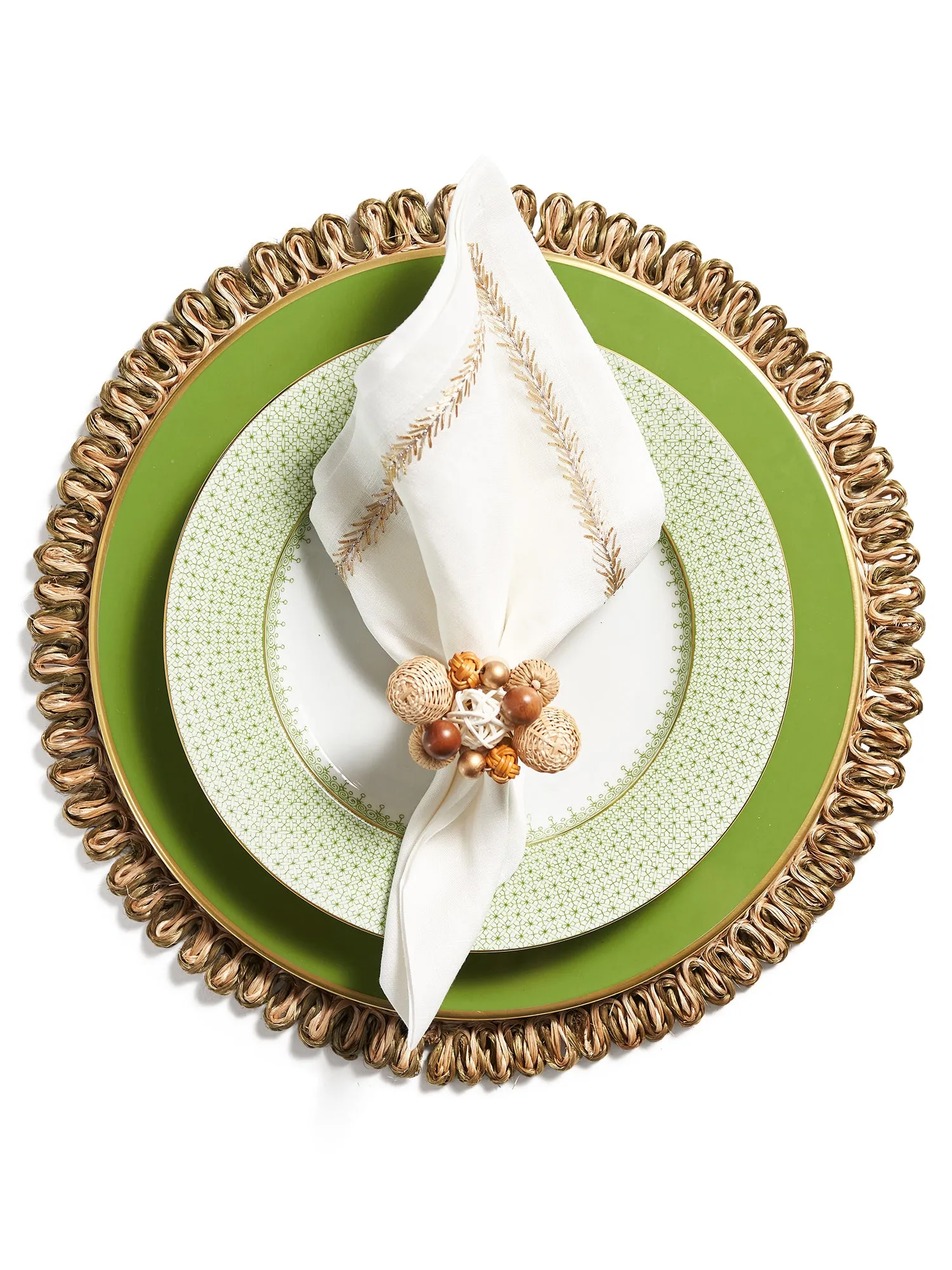 Apple Green Lace Dinner Plate