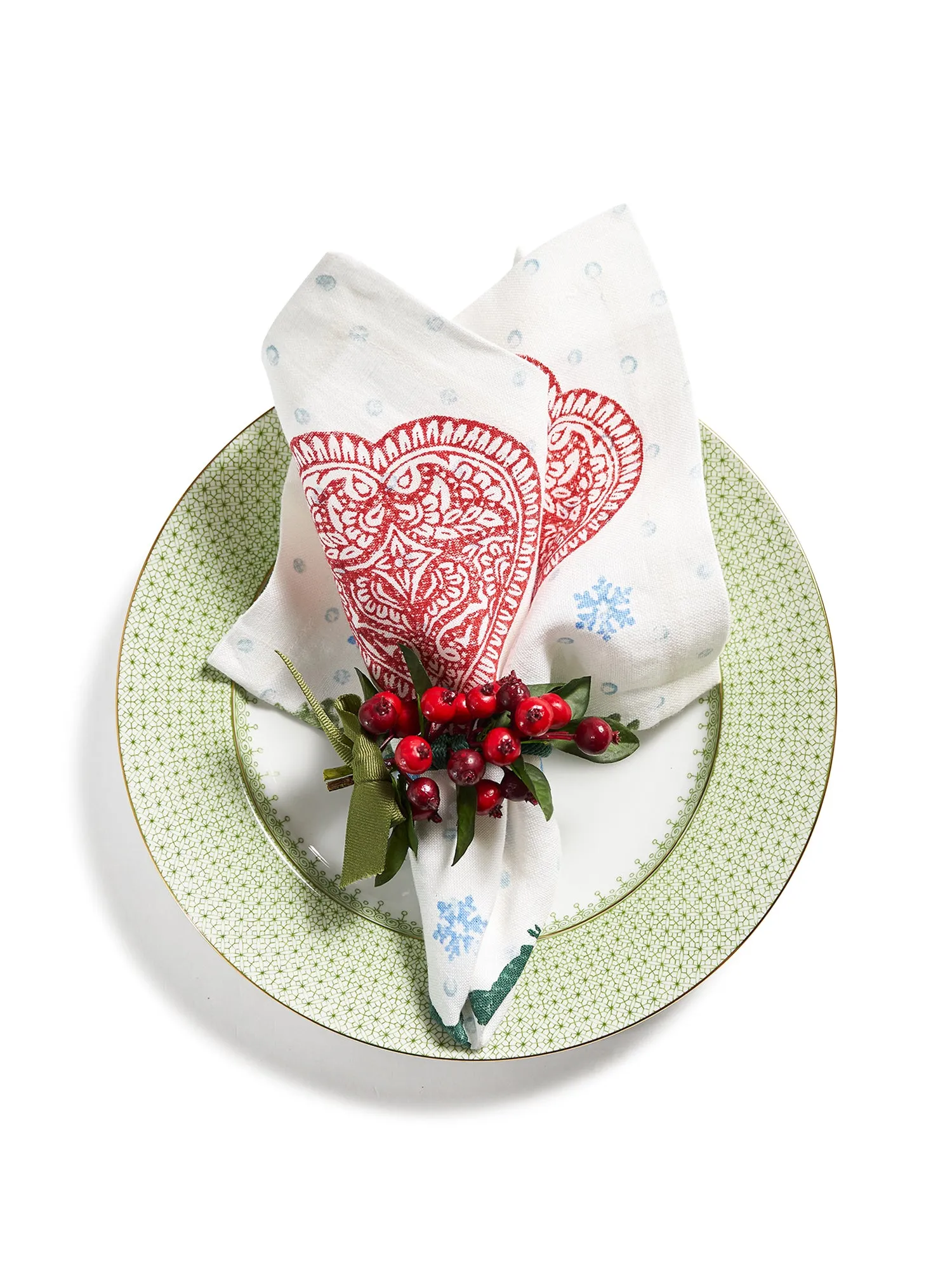 Apple Green Lace Dinner Plate