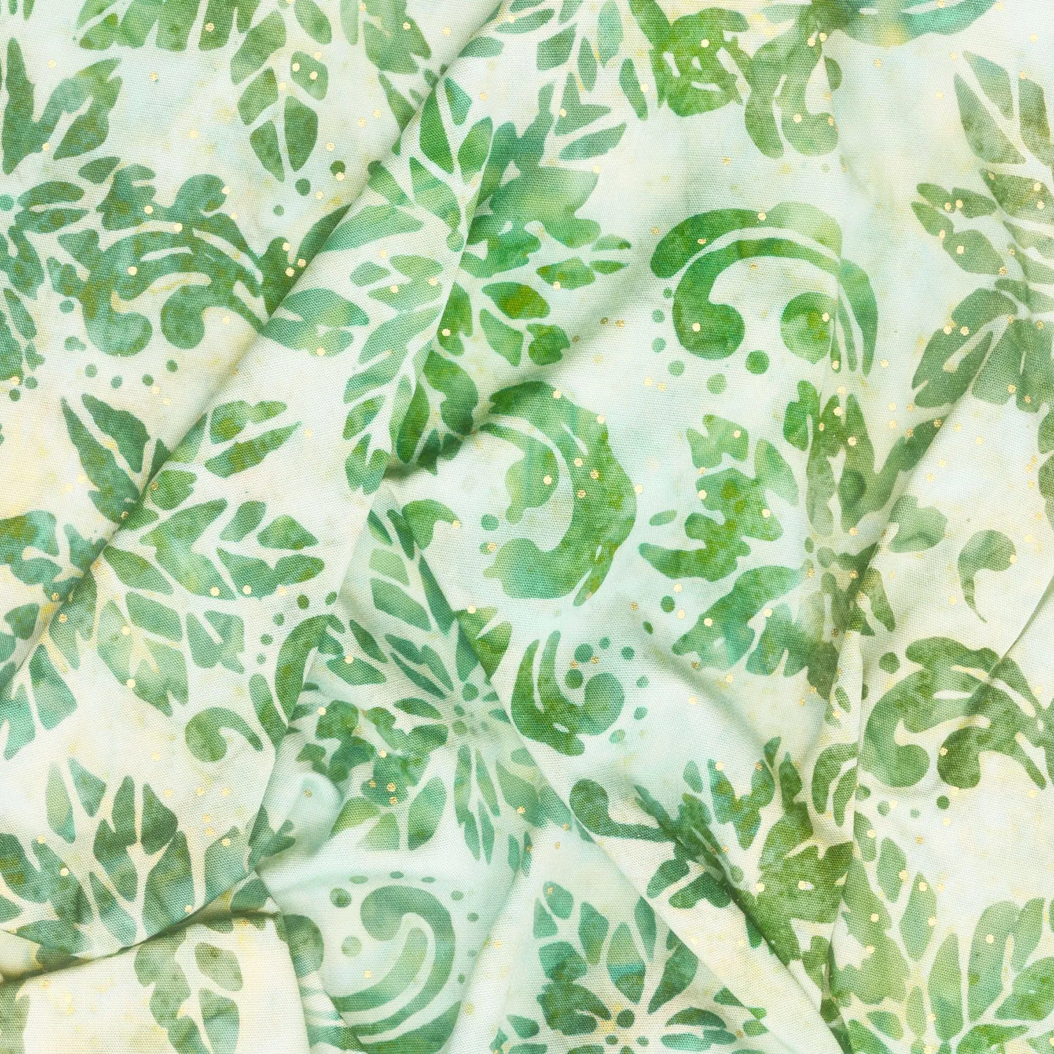 Artisan Batiks - Joyful Holidays Poinsettias Pear Metallic Yardage