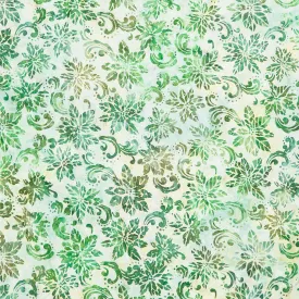 Artisan Batiks - Joyful Holidays Poinsettias Pear Metallic Yardage