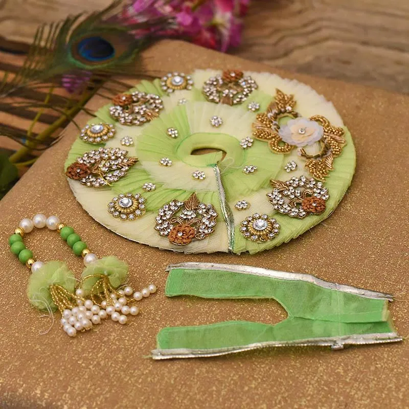 Attractive Green  Krishna Poshak