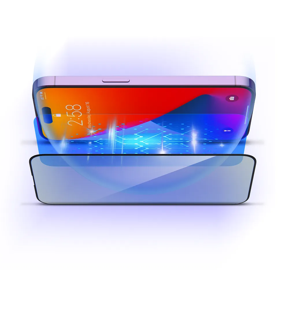 AUKEY SP-HY10 iPhone 15 / 15 Plus / 15 Pro / 15 Pro Max OptiGlow Anti-Blue Ray Tempered Glass 1PC Pack
