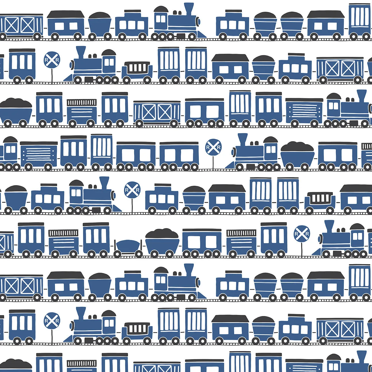Baby Leggings - Trains Blue