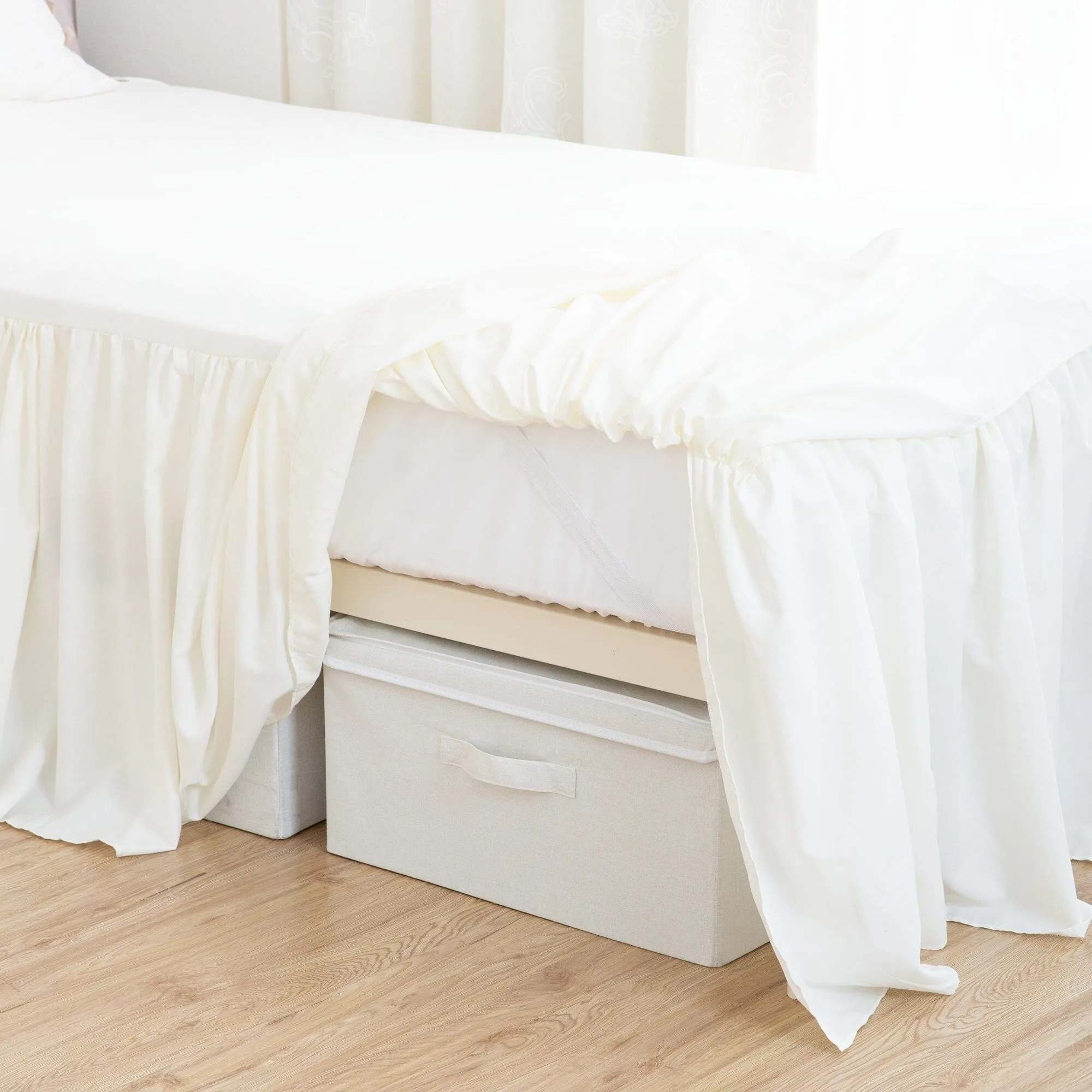 Bed Skirt Double  Light Gray