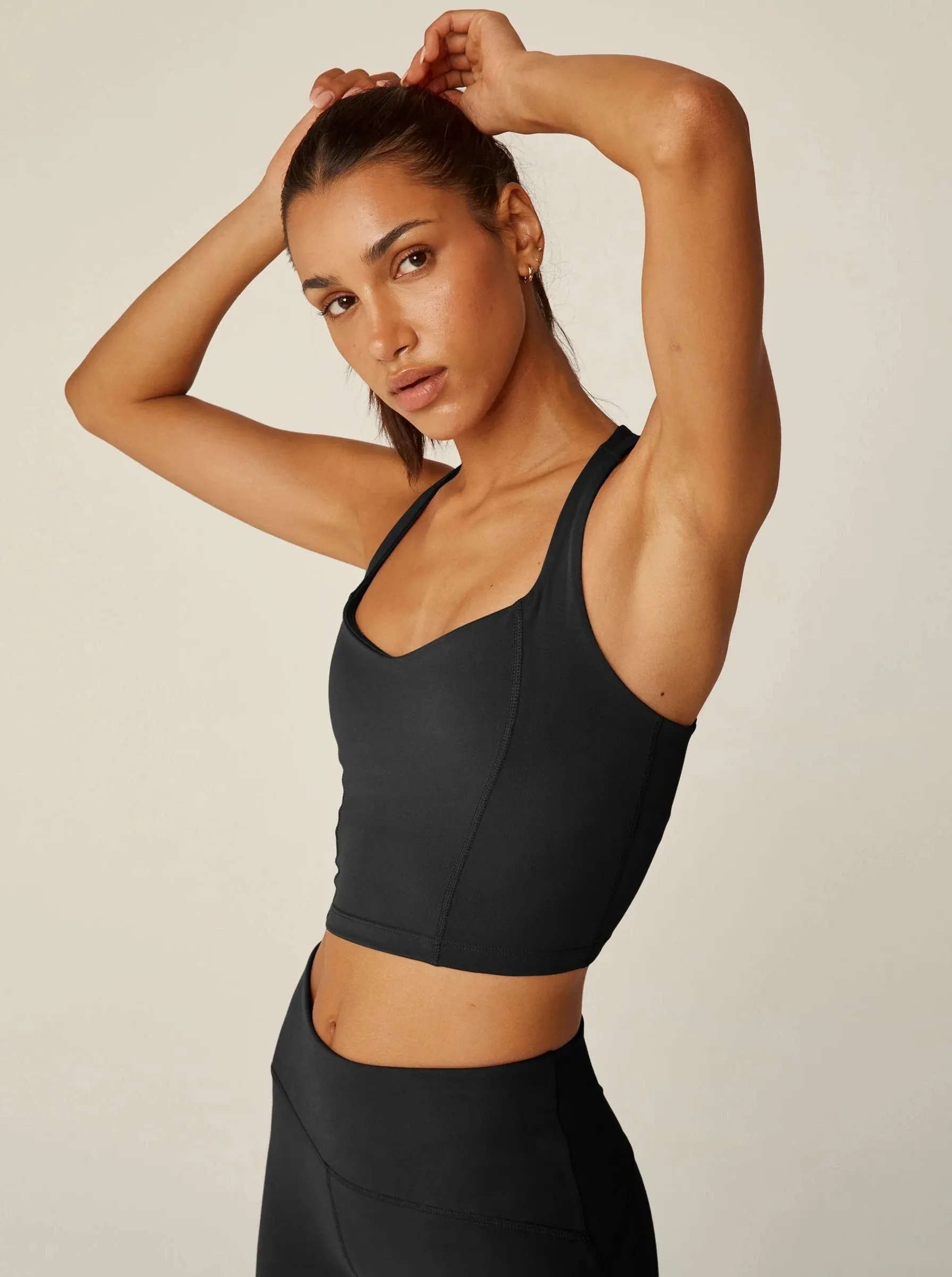 Beyond Yoga Powerbeyond Intensity Racerback Cropped Tank - Black
