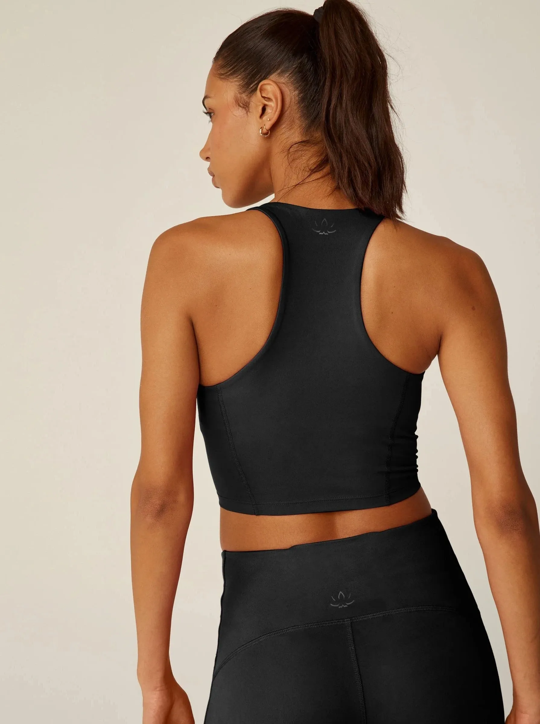 Beyond Yoga Powerbeyond Intensity Racerback Cropped Tank - Black