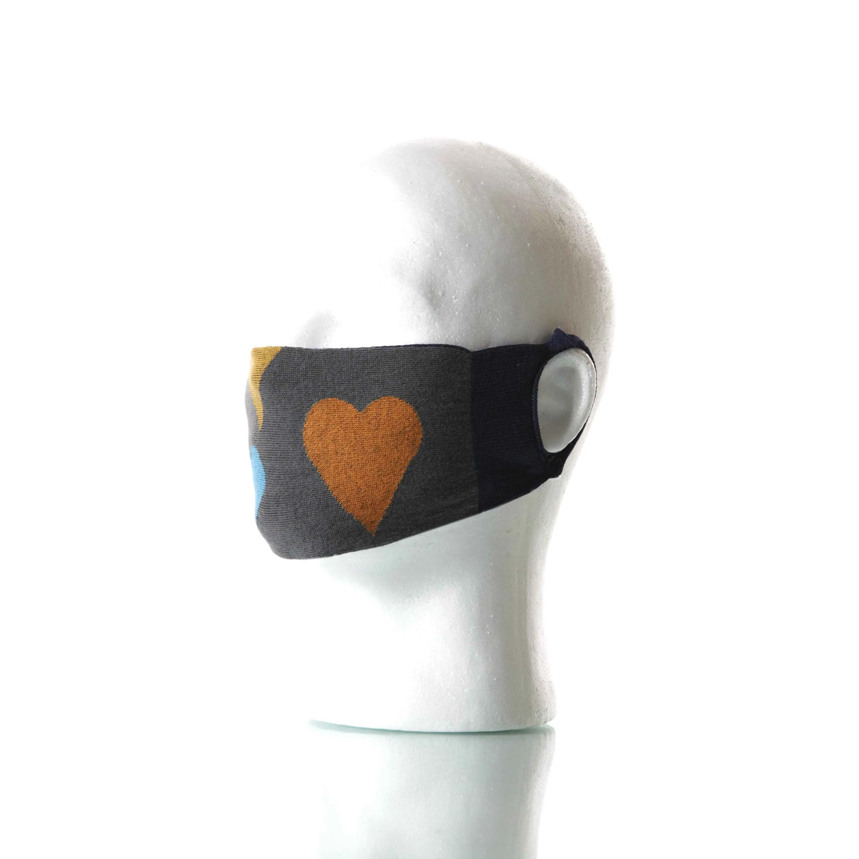 Blue/Gray Big Love Mask