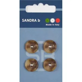 Bouton rond polyester "lagoon" 4 trous 15 mm