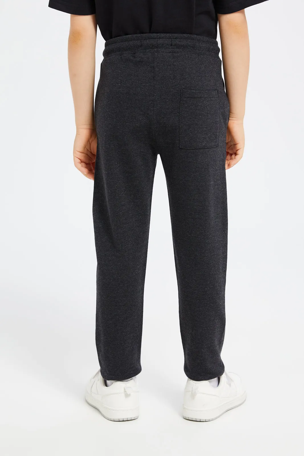 Boys  Charcoal Active Pants With Print