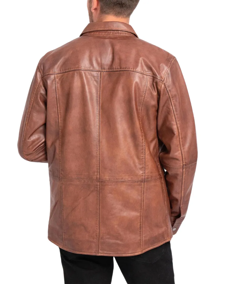 Brown Leather Shirt