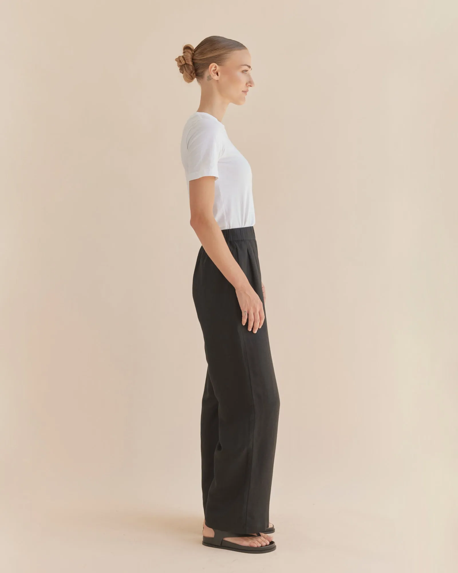 Cancun Linen Pant - Black
