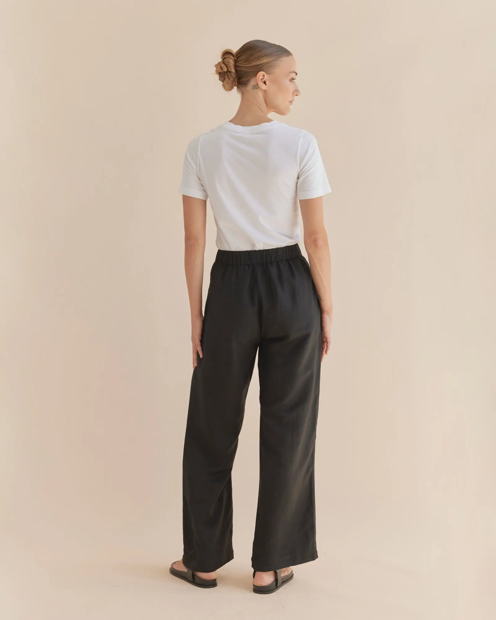 Cancun Linen Pant - Black
