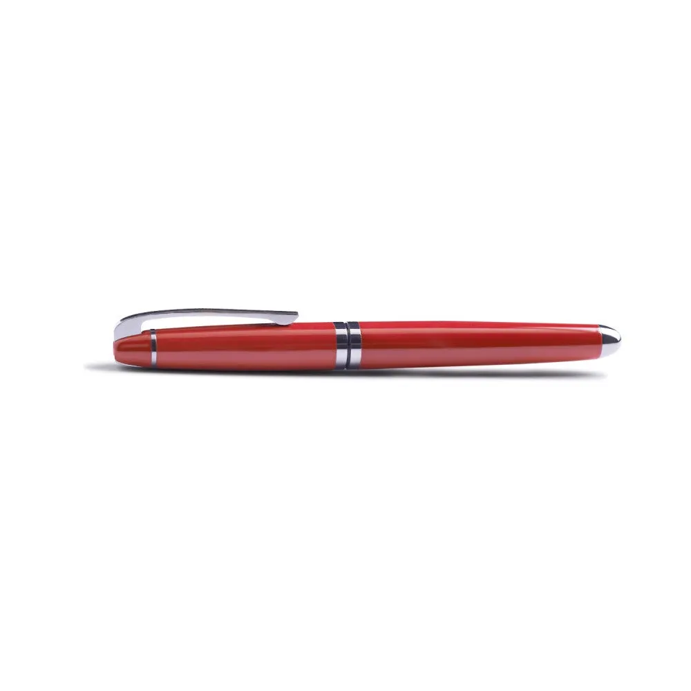 Carlton London Red Gun Metal Pen - Elegant Fusion of Style and Precision