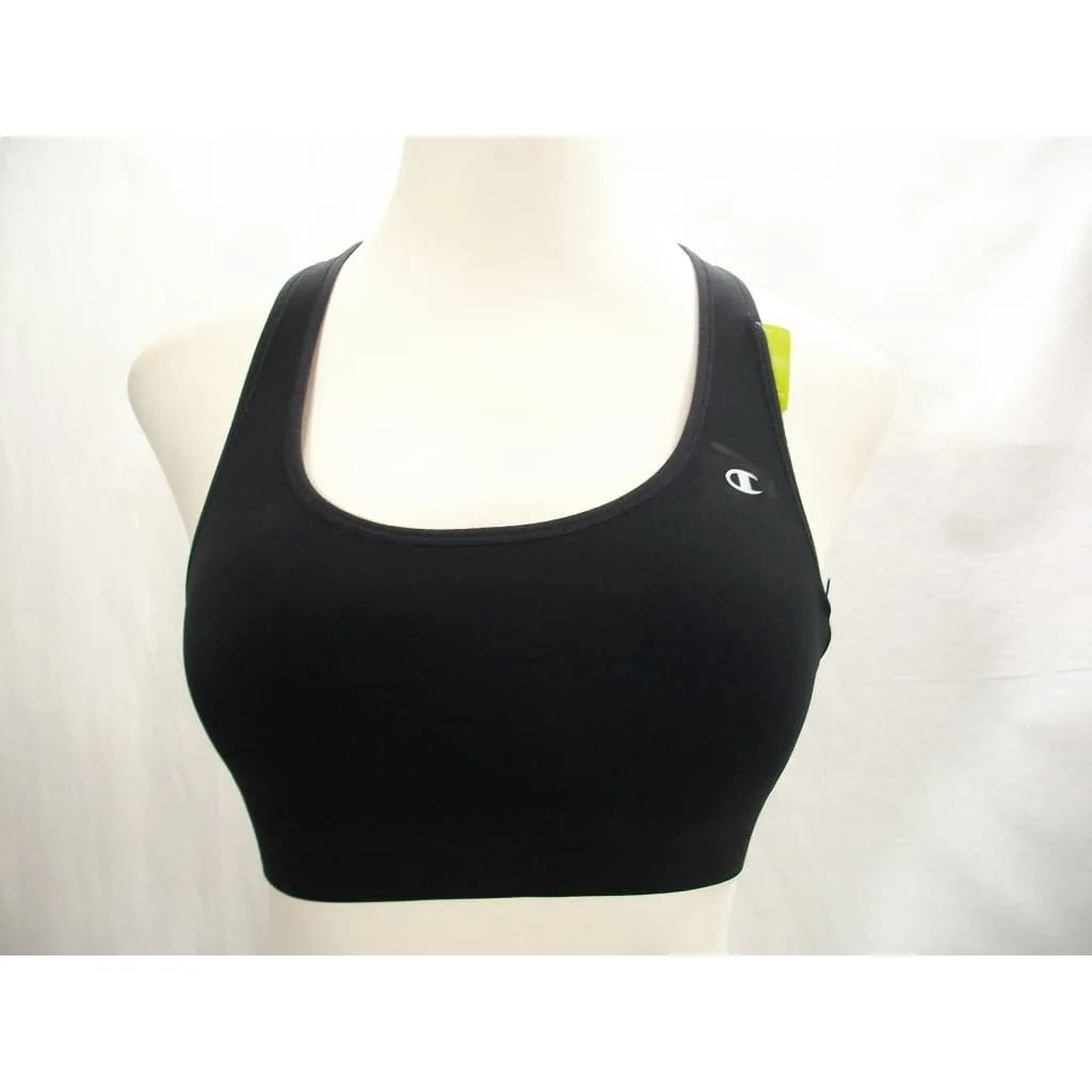 Champion B9504 Absolute Racerback Sports Bra with SmoothTec Band SMALL Black