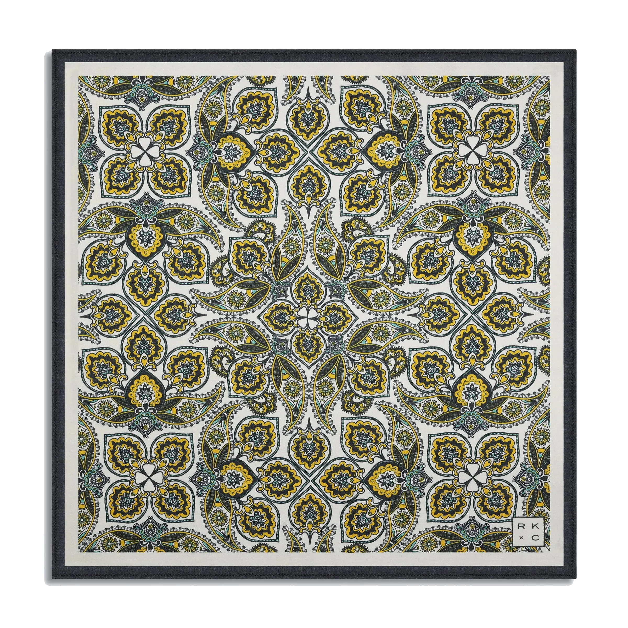 Chokore Gulmarg - Pocket Square & Dark Grey color silk tie for men