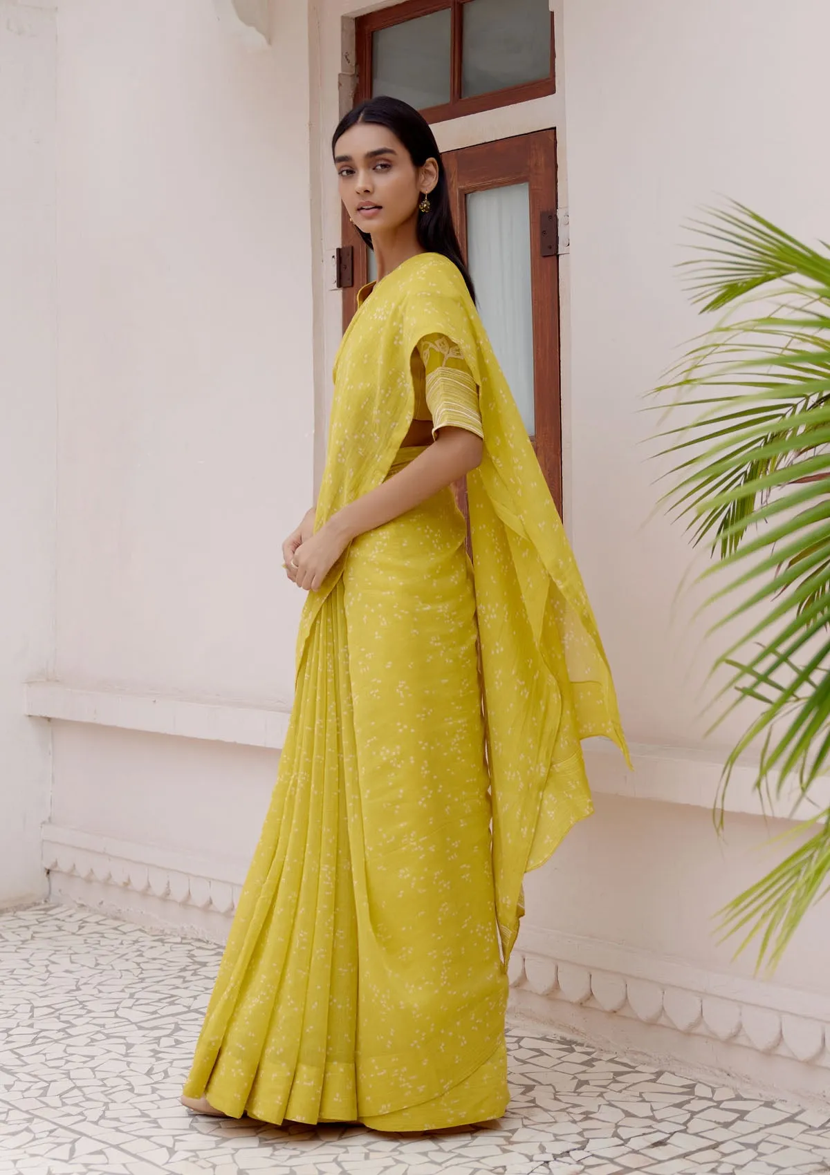 Citrine Printed Saree