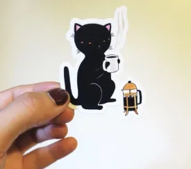 Coffee Cat |  Vinyl Sticker