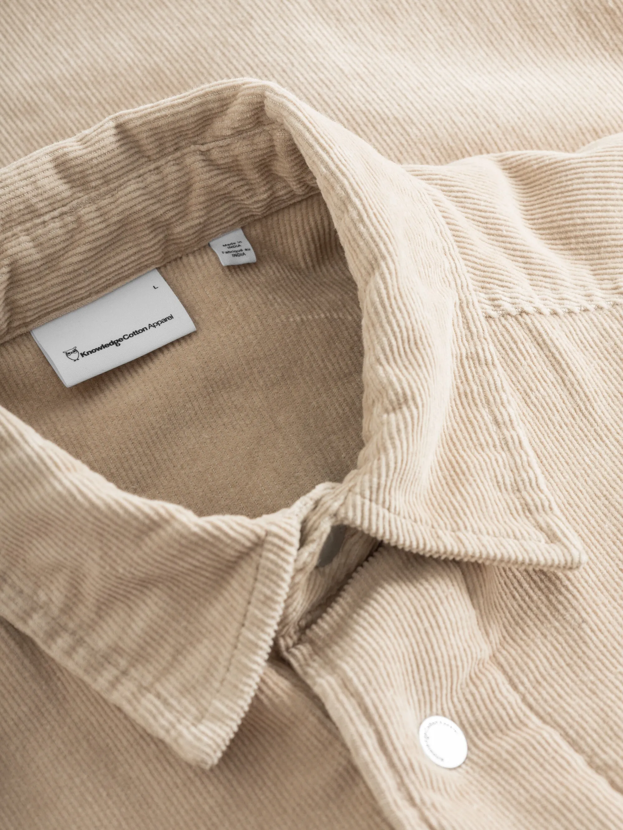 Corduroy overshirt - Light feather gray