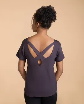 Cross Back Soft Active T-Shirt