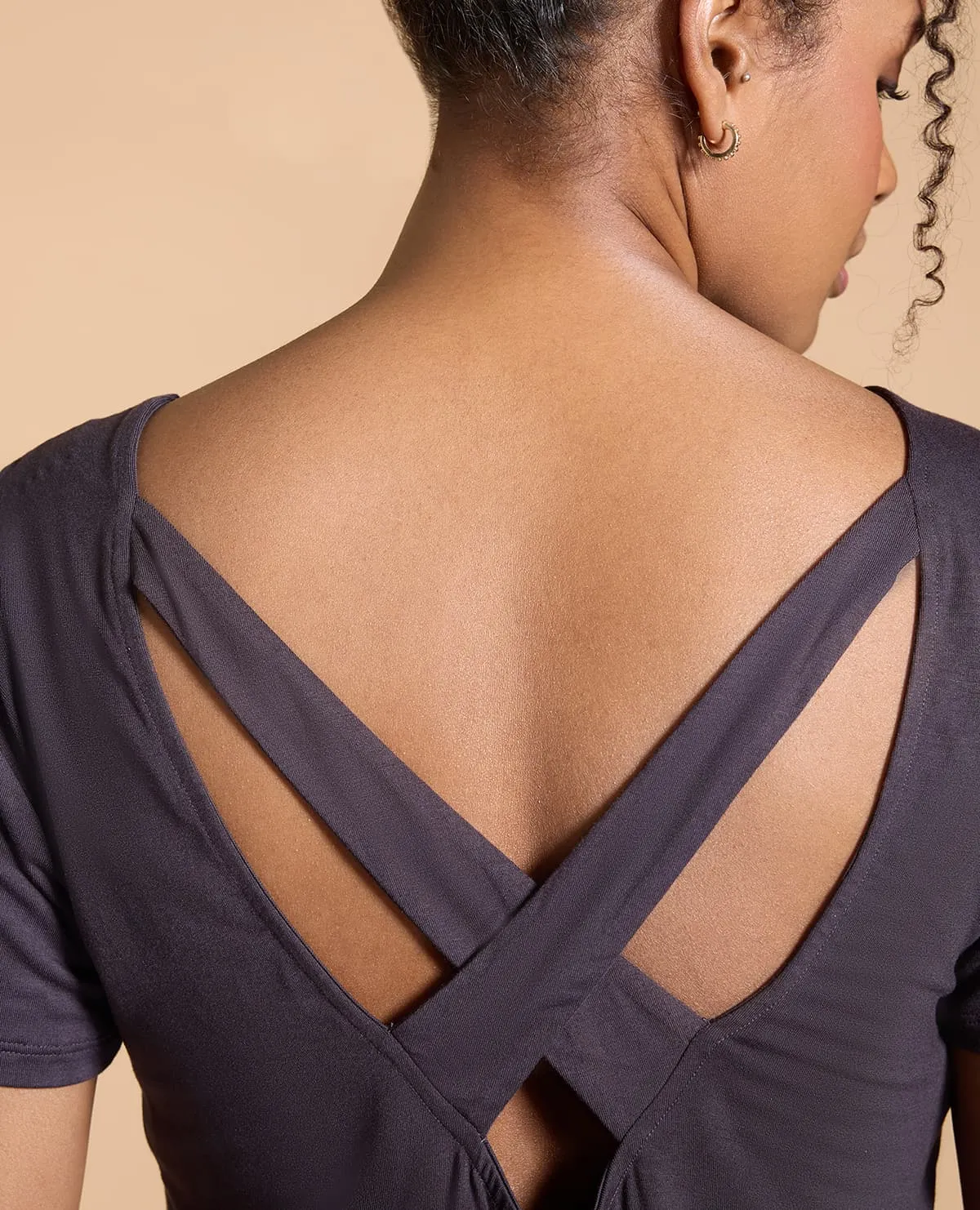 Cross Back Soft Active T-Shirt