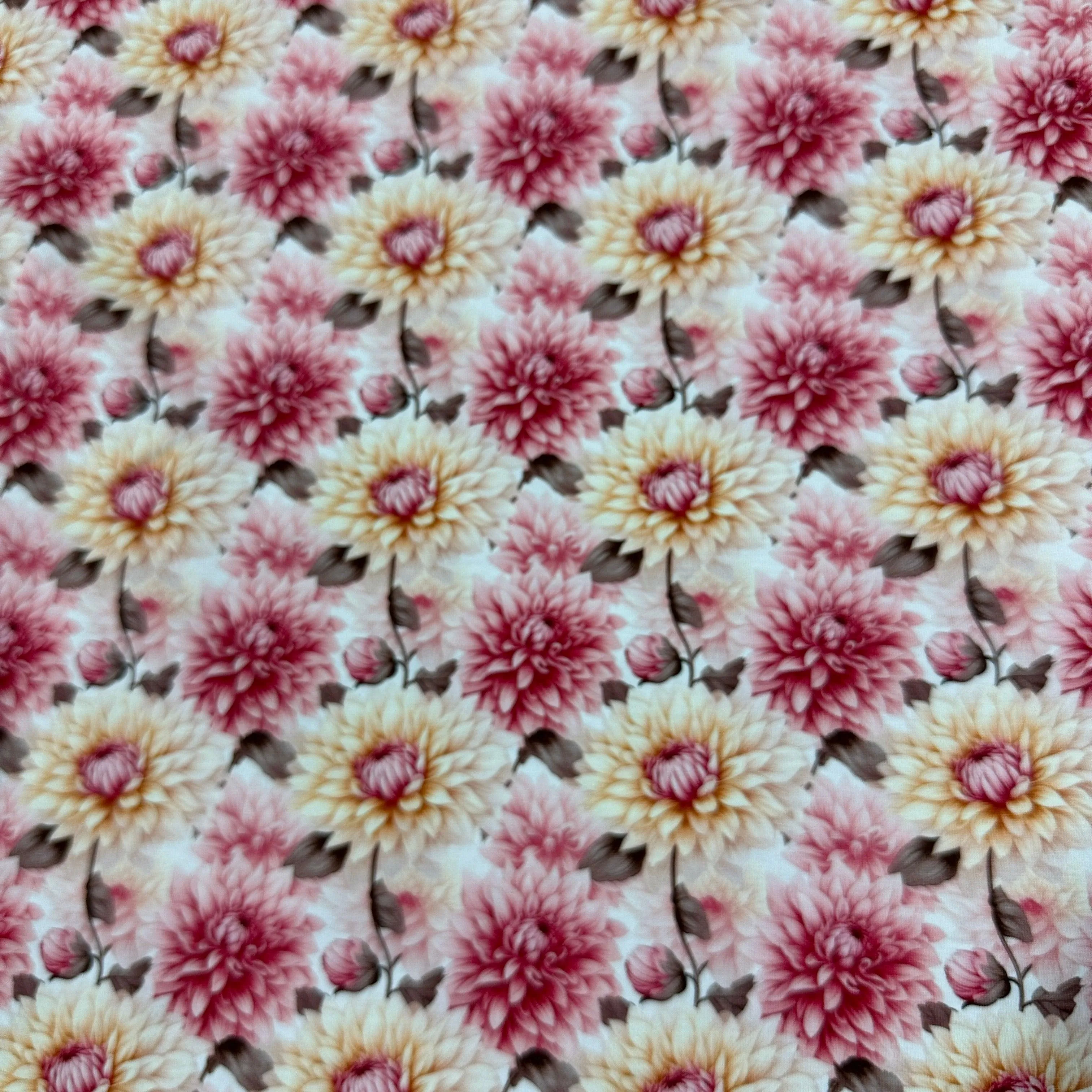 Dahlias Bamboo/Spandex Jersey Fabric