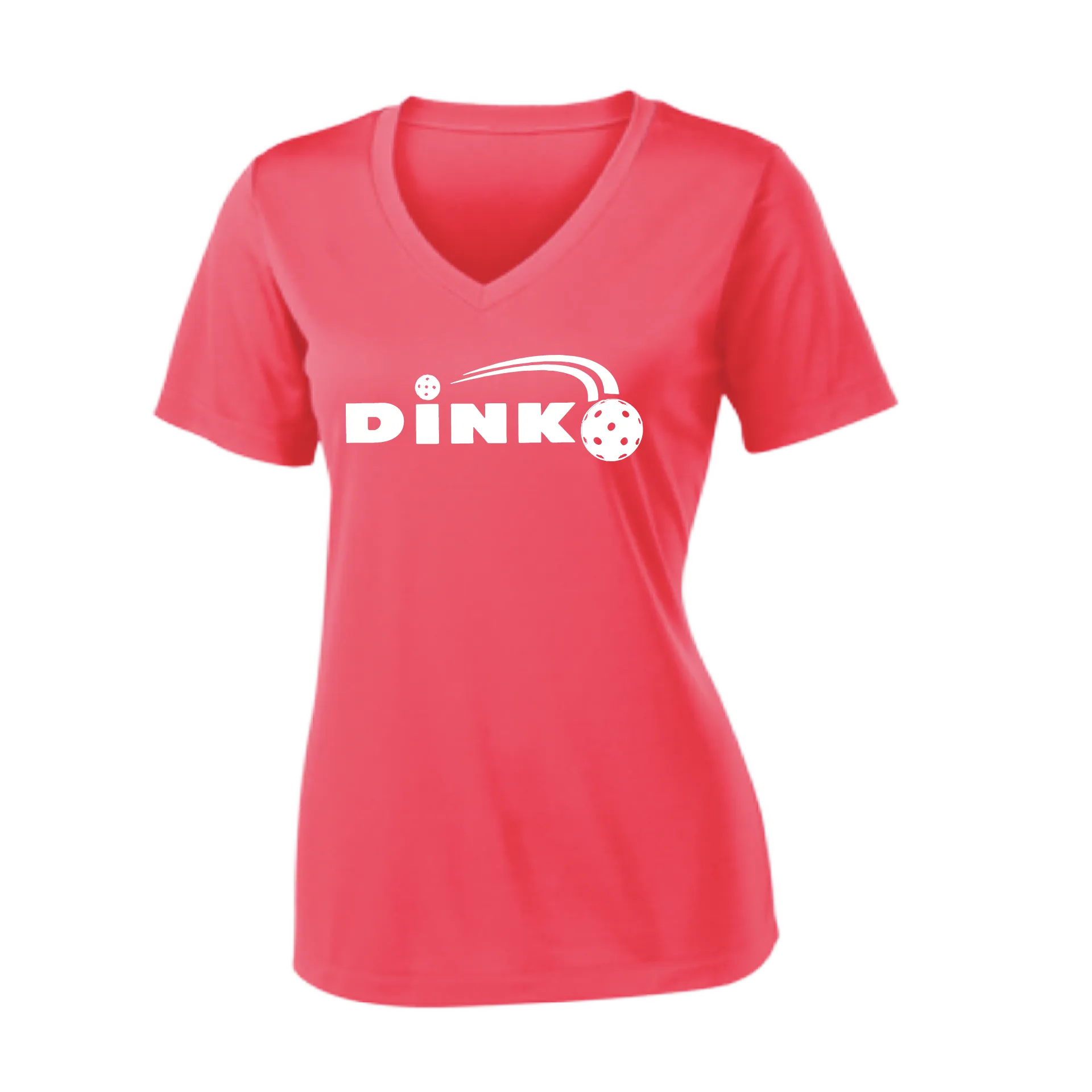 Dink | Women's Short Sleeve V-Neck Pickleball Shirts | 100% Polyester