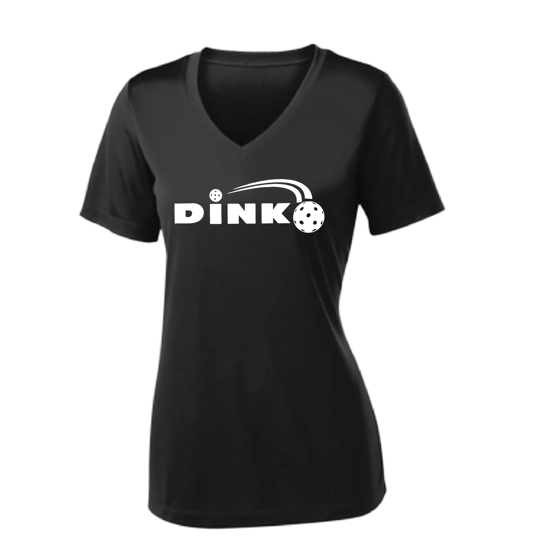 Dink | Women's Short Sleeve V-Neck Pickleball Shirts | 100% Polyester