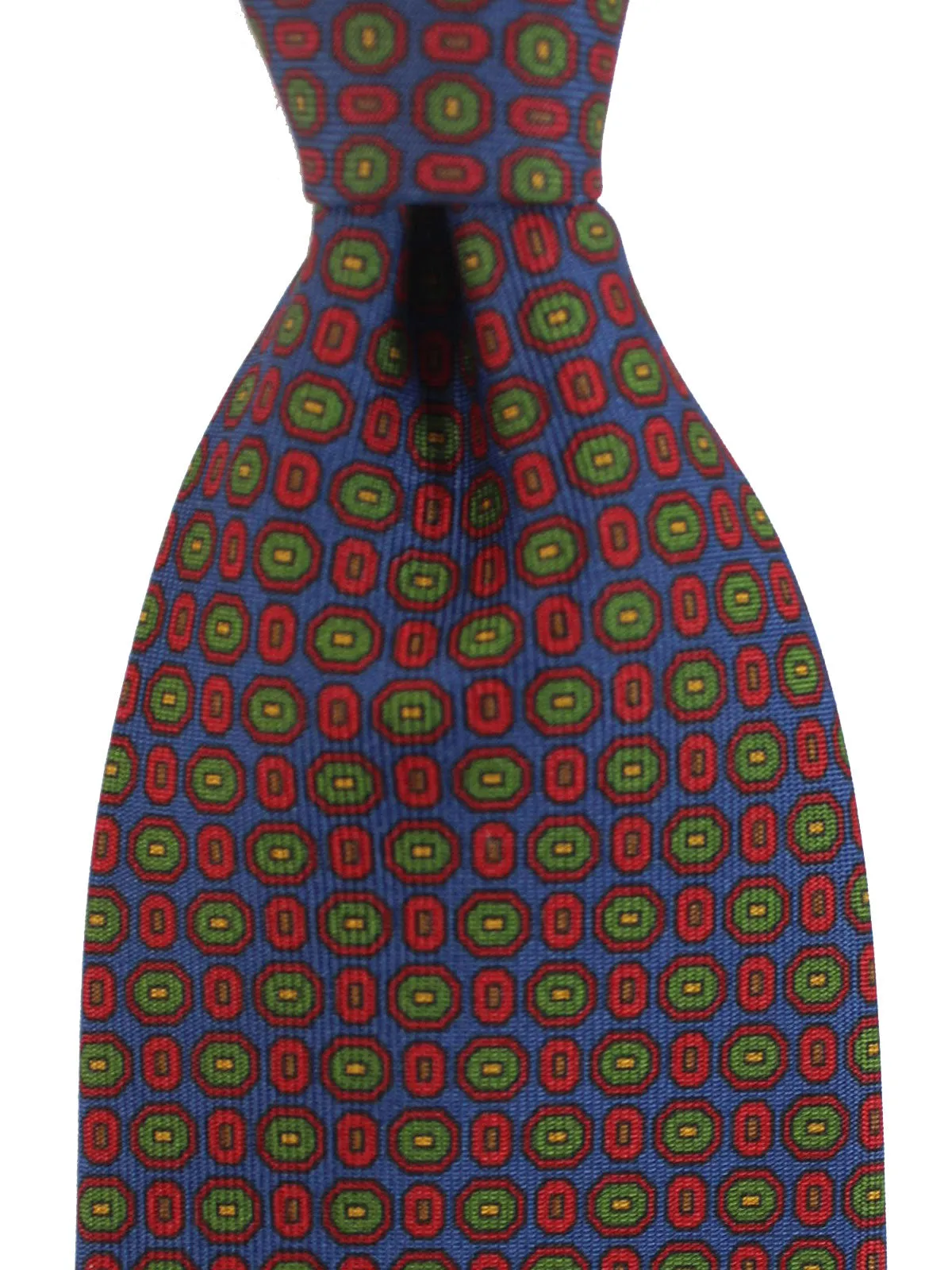 E. Marinella Silk Tie Classic Navy Green Maroon Geometric SALE