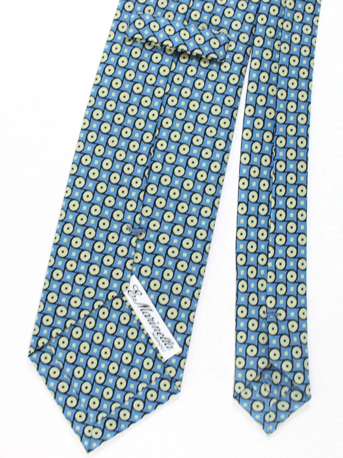 E. Marinella Tie Classic Dark Blue Geometric SALE