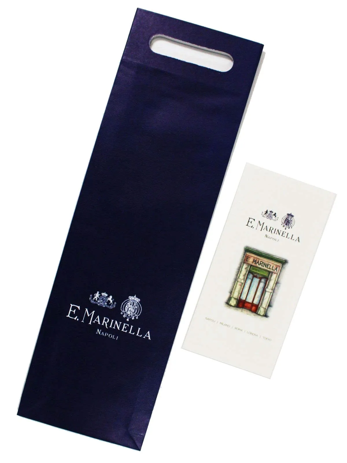 E. Marinella Tie Navy Blue Mini Flowers Design