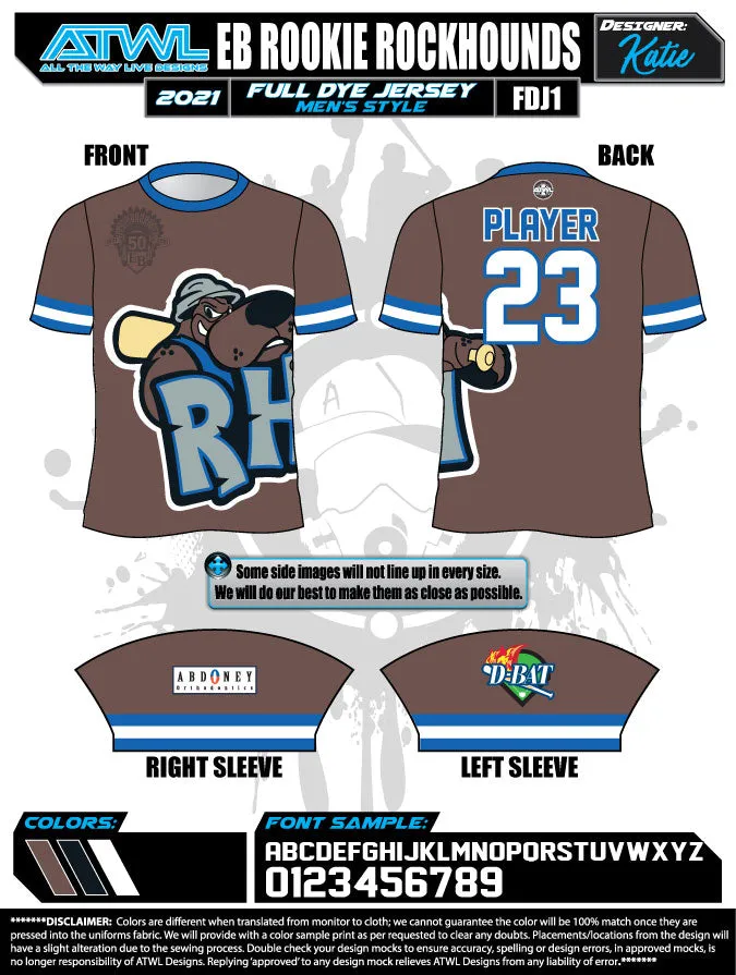 East Bay Spring 2021 Baseball Jerseys