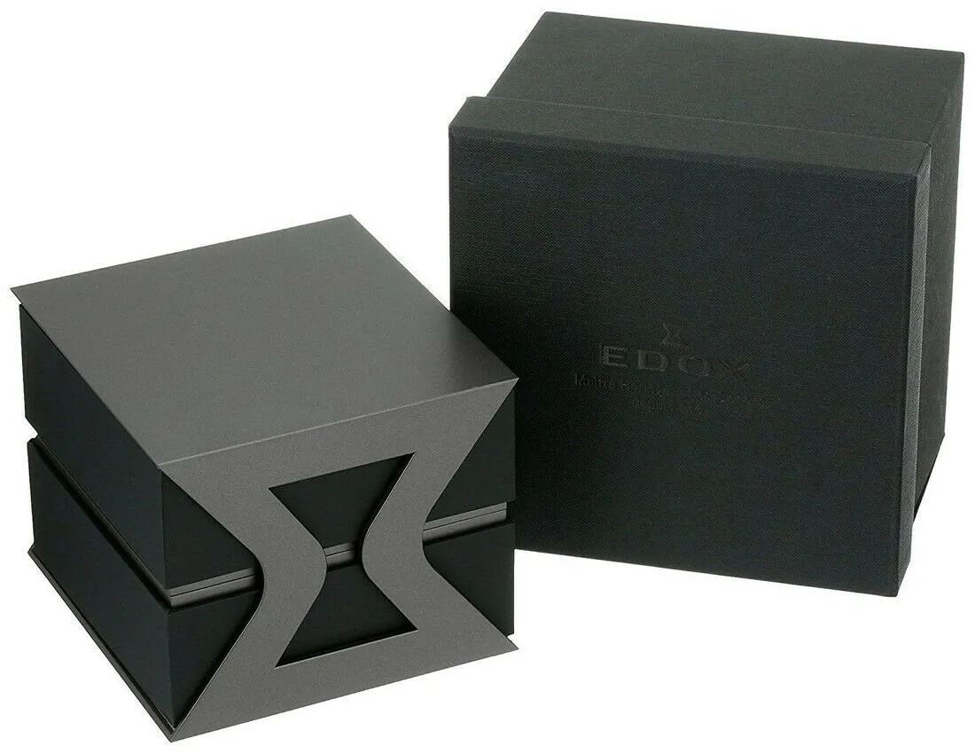 Edox Men's 01120-3M-GIN Les Bemonts Silver Stainless Steel Band Analog Watch Swiss Automatic Chronograph and Calendar