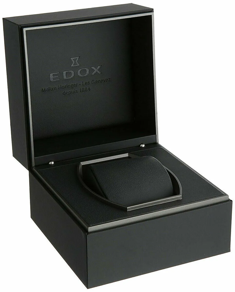 Edox Men's 01120-3M-GIN Les Bemonts Silver Stainless Steel Band Analog Watch Swiss Automatic Chronograph and Calendar