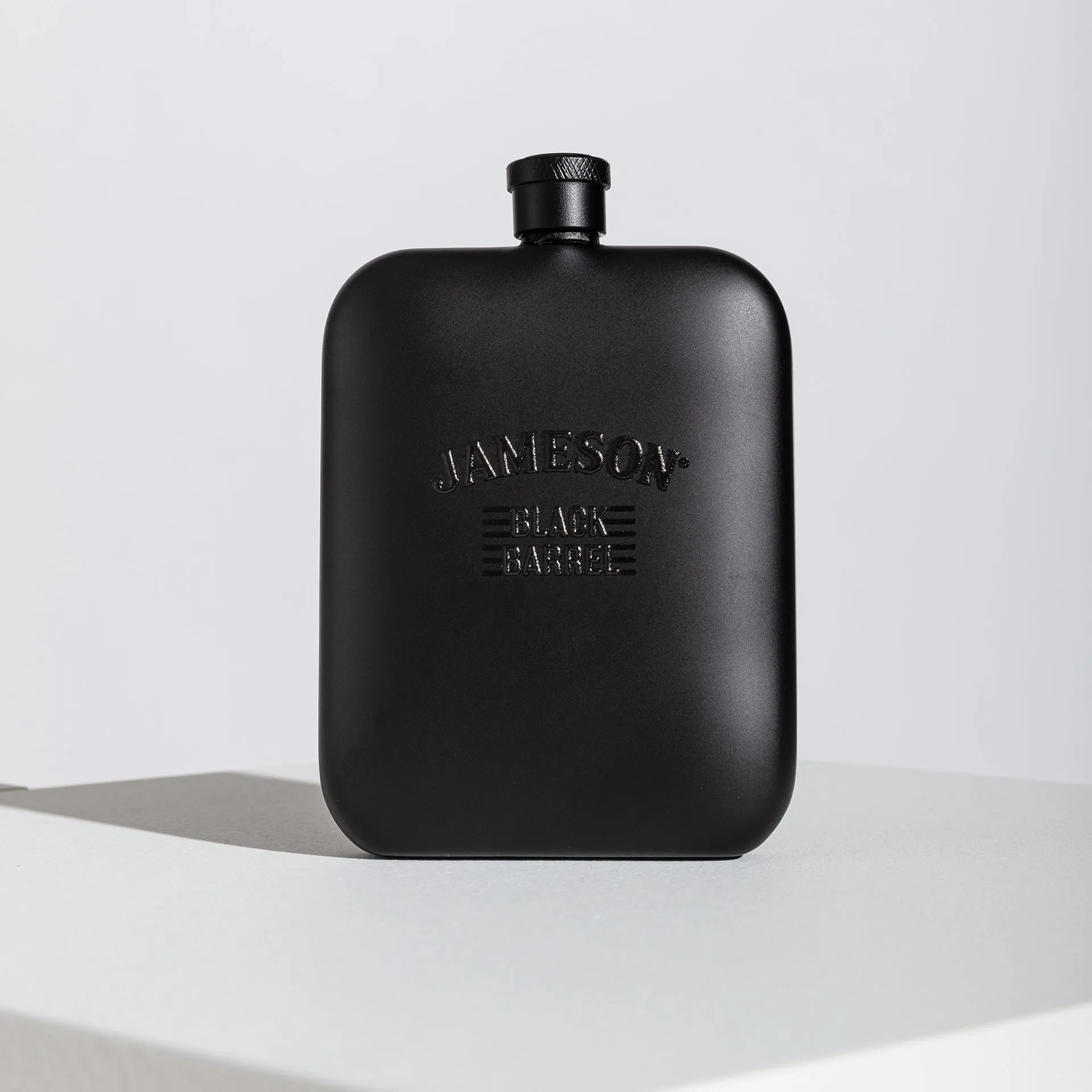 ENGRAVED Jameson Black Barrel 6oz Hip Flask with funnel