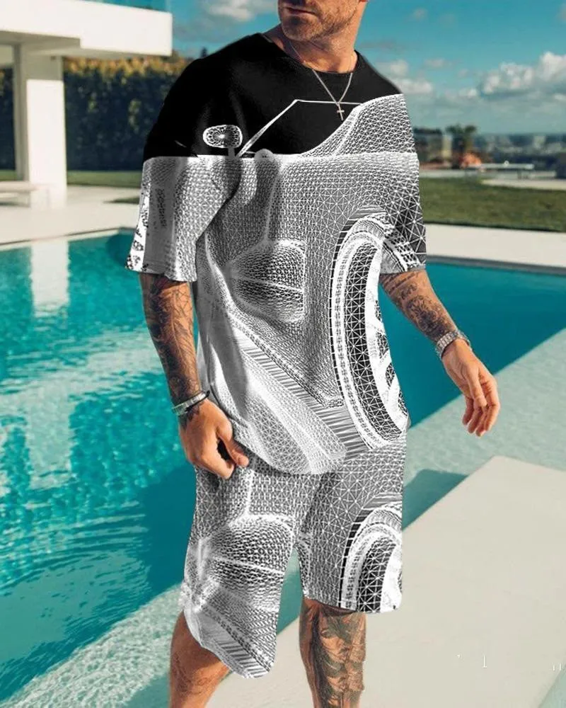Fashion Casual Printed Sports Suits