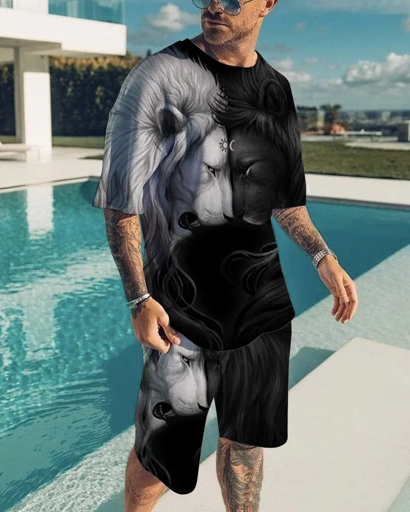 Fashion Casual Printed Sports Suits