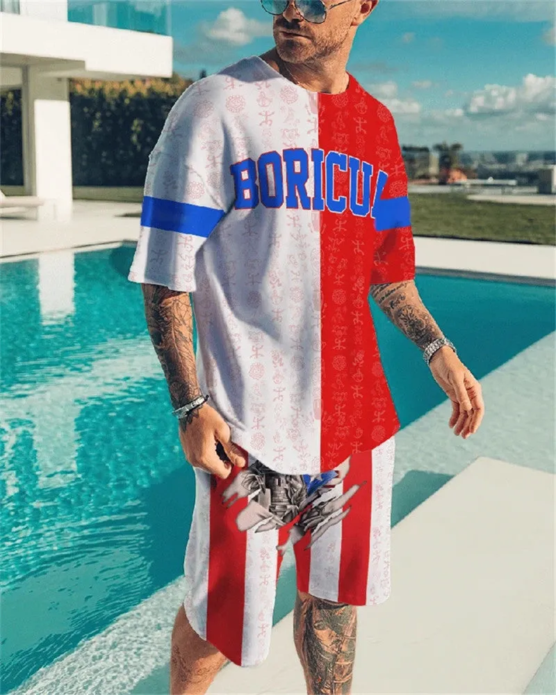 Fashion Casual Printed Sports Suits