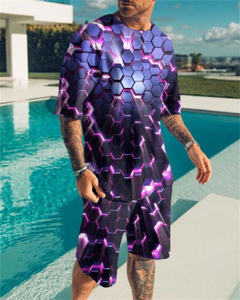Fashion Casual Printed Sports Suits