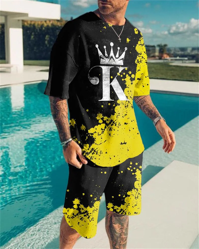 Fashion Casual Printed Sports Suits