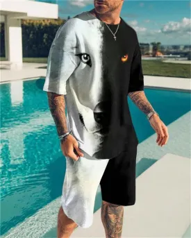 Fashion Casual Printed Sports Suits