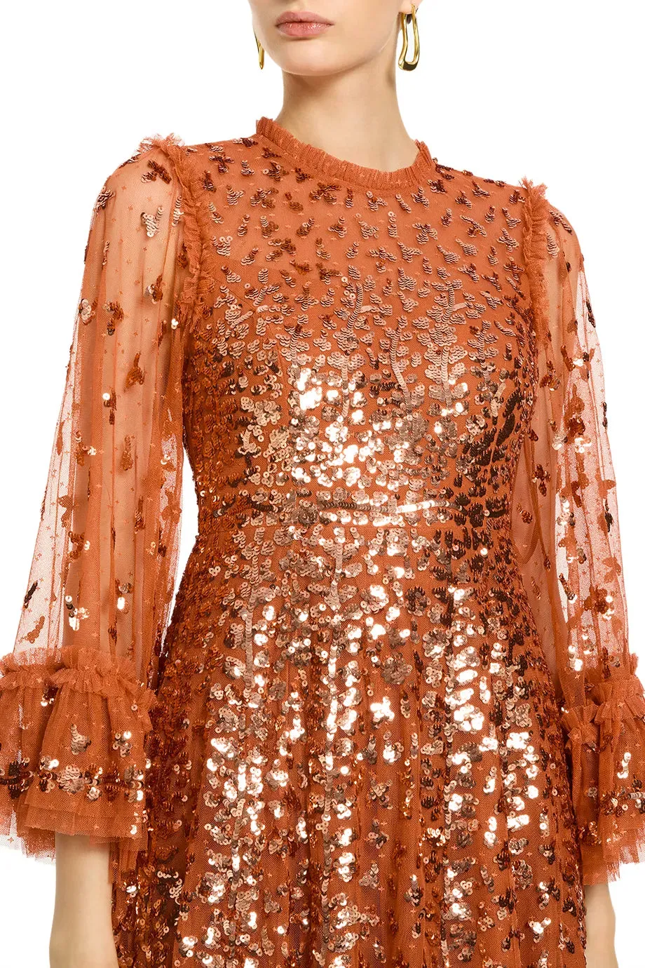 Fern Sequin Evening Dress