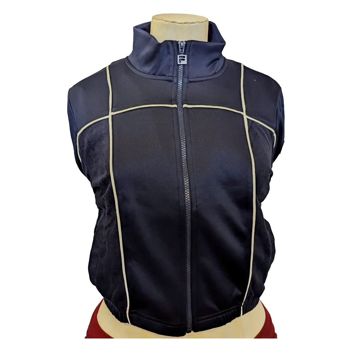 Fila Vintage - Women's Haiden Cropped Navy / Gardenia - Track Top