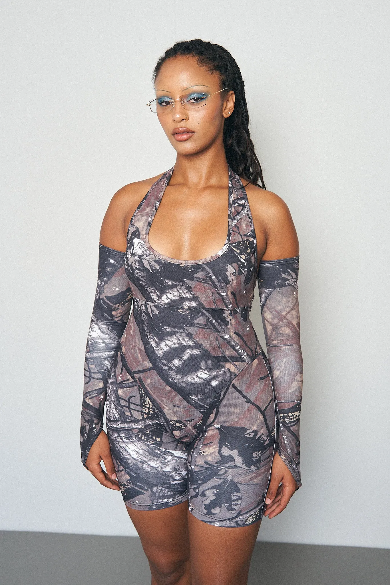 Forest Camo Yoga Romper