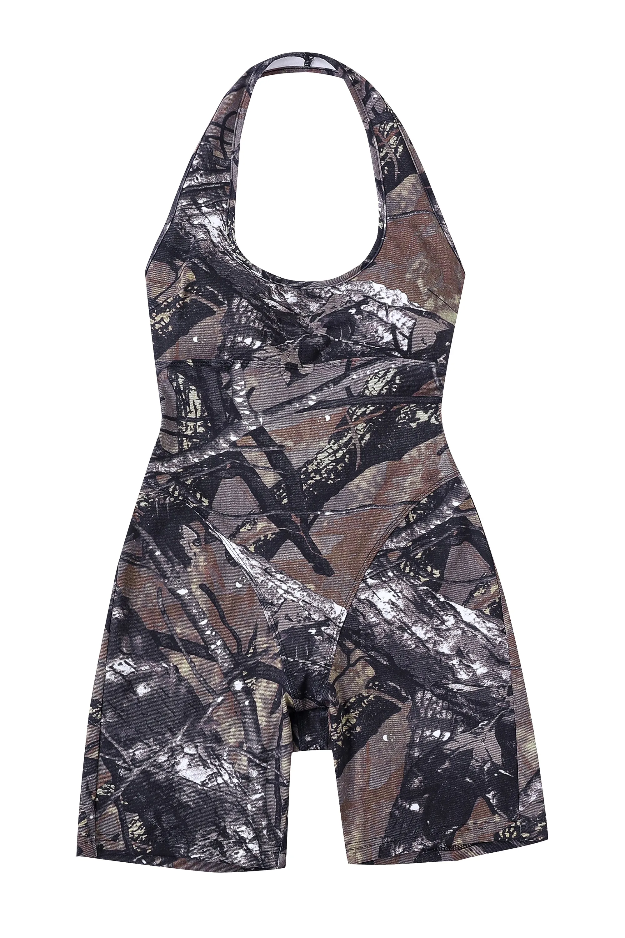 Forest Camo Yoga Romper